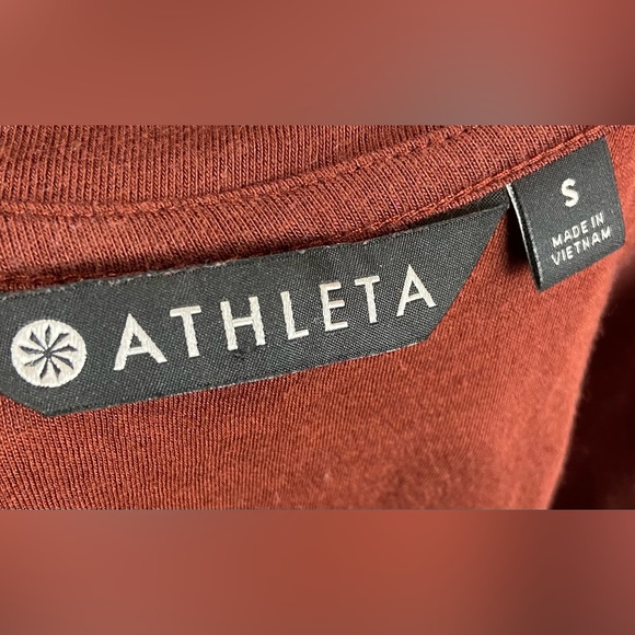 Athleta Small Dress Bodycon Stretch Burgundy Short Sleeve. - Picture 9 of 13